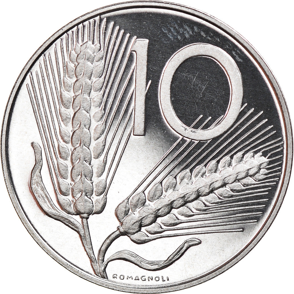 Coin, Italy, 10 Lire, 1996, Rome, Proof, MS(65-70), Aluminum, KM:93