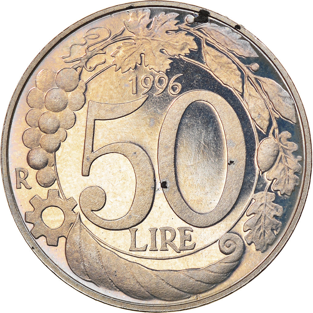 Coin, Italy, 50 Lire, 1996, Rome, MS(63), Copper-nickel, KM:183