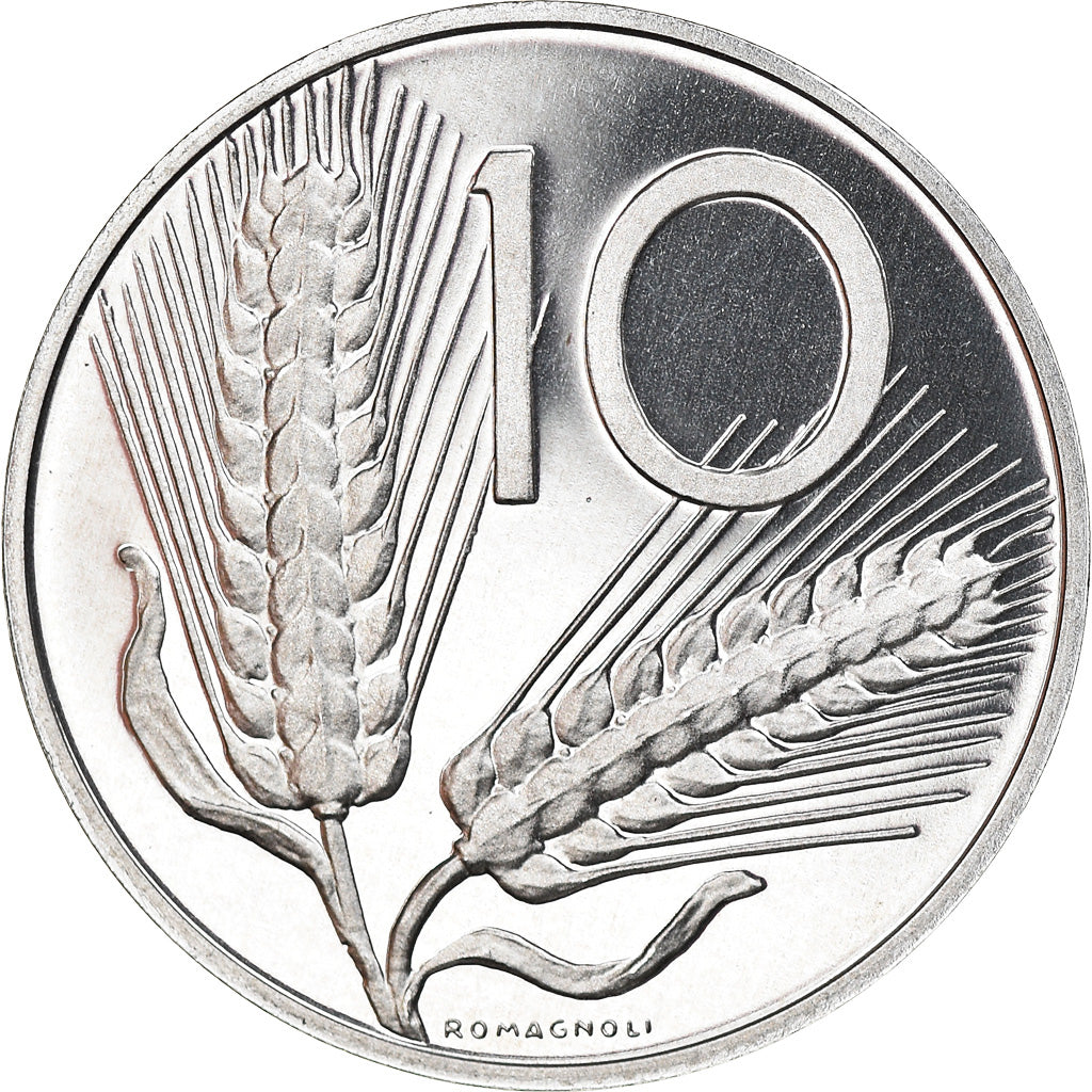 Coin, Italy, 10 Lire, 1994, Rome, Proof, MS(65-70), Aluminum, KM:93