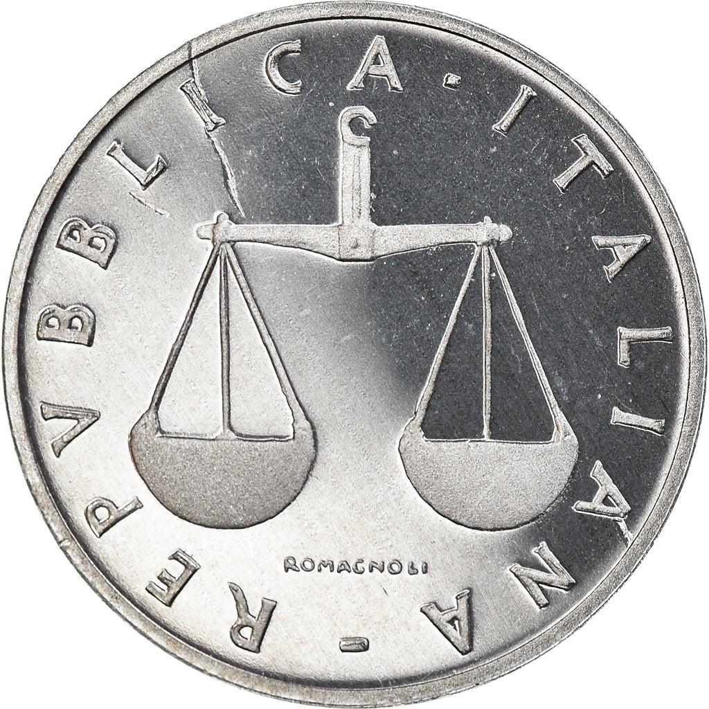 Coin, Italy, Lira, 1991, Rome, Proof, MS(65-70), Aluminum, KM:91
