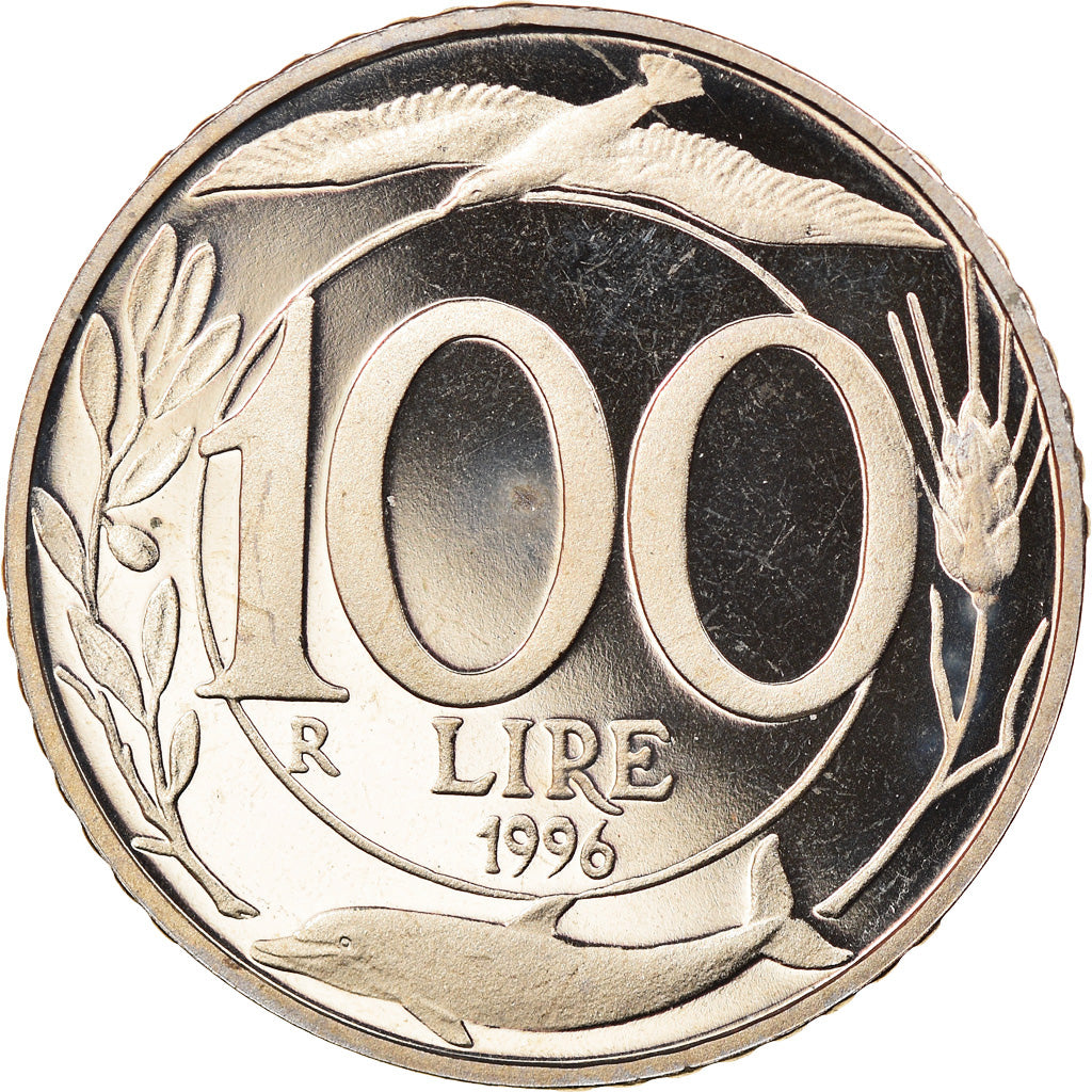 Coin, Italy, 100 Lire, 1996, Rome, Proof, MS(65-70), Copper-nickel, KM:159