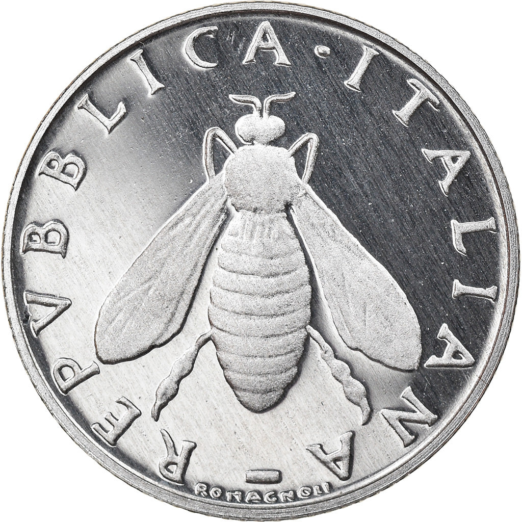 Coin, Italy, 2 Lire, 1995, Rome, Proof, MS(65-70), Aluminum, KM:94