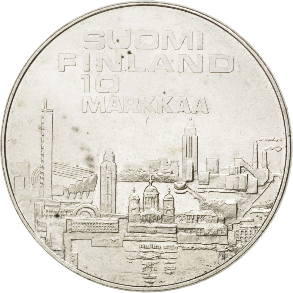 Coin, Finland, 10 Markkaa, 1971, AU(55-58), Silver, KM:52