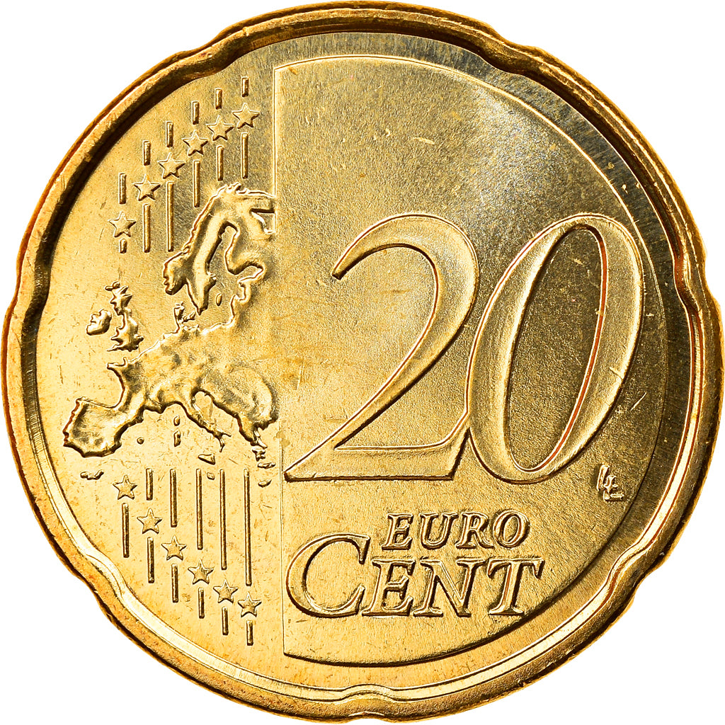 España, 20 Euro Cent, 2018, FDC, Nordic gold