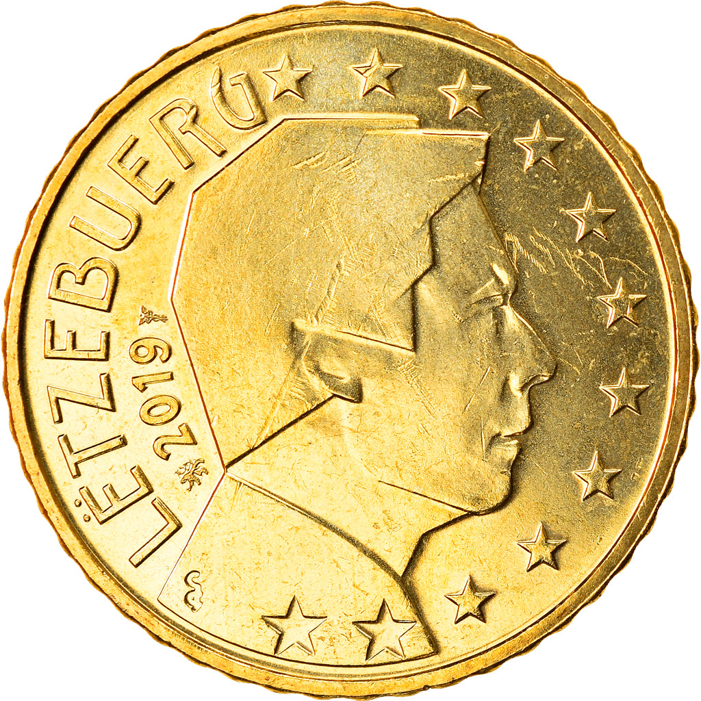Luxemburgo, 50 Euro Cent, Henri Ier, 2019, SC+, Nordic gold