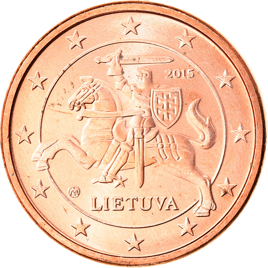 Lithuania, 1 Centime, 2015, MS(64), Copper Plated Steel