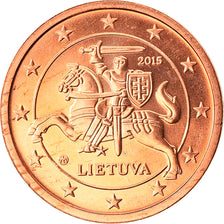 Lituania, 2 Euro Cent, 2015, SC+, Bimetálico