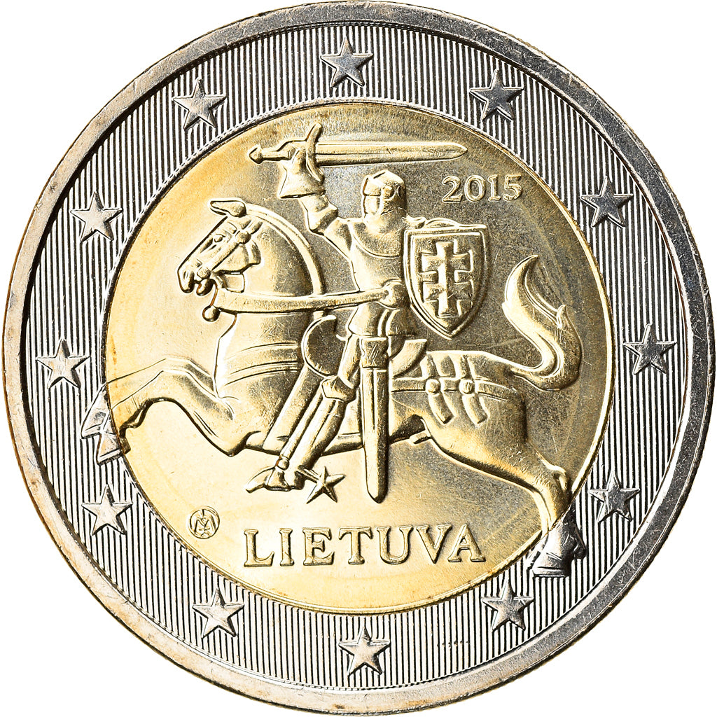 Lithuania, 2 Euro, 2015, MS(63), Bi-Metallic