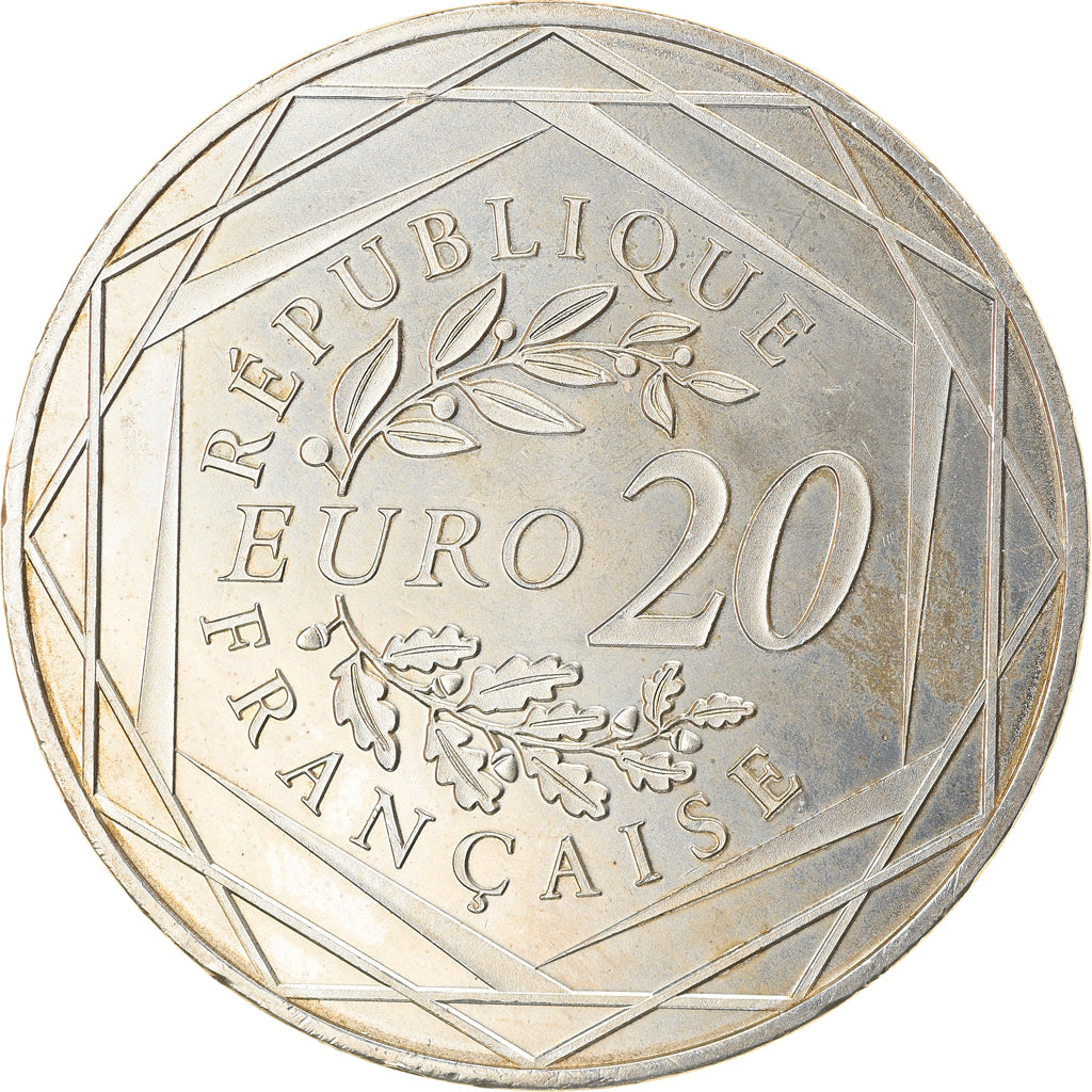 France, 20 Euro, Marianne, 2017, MS(64), Silver