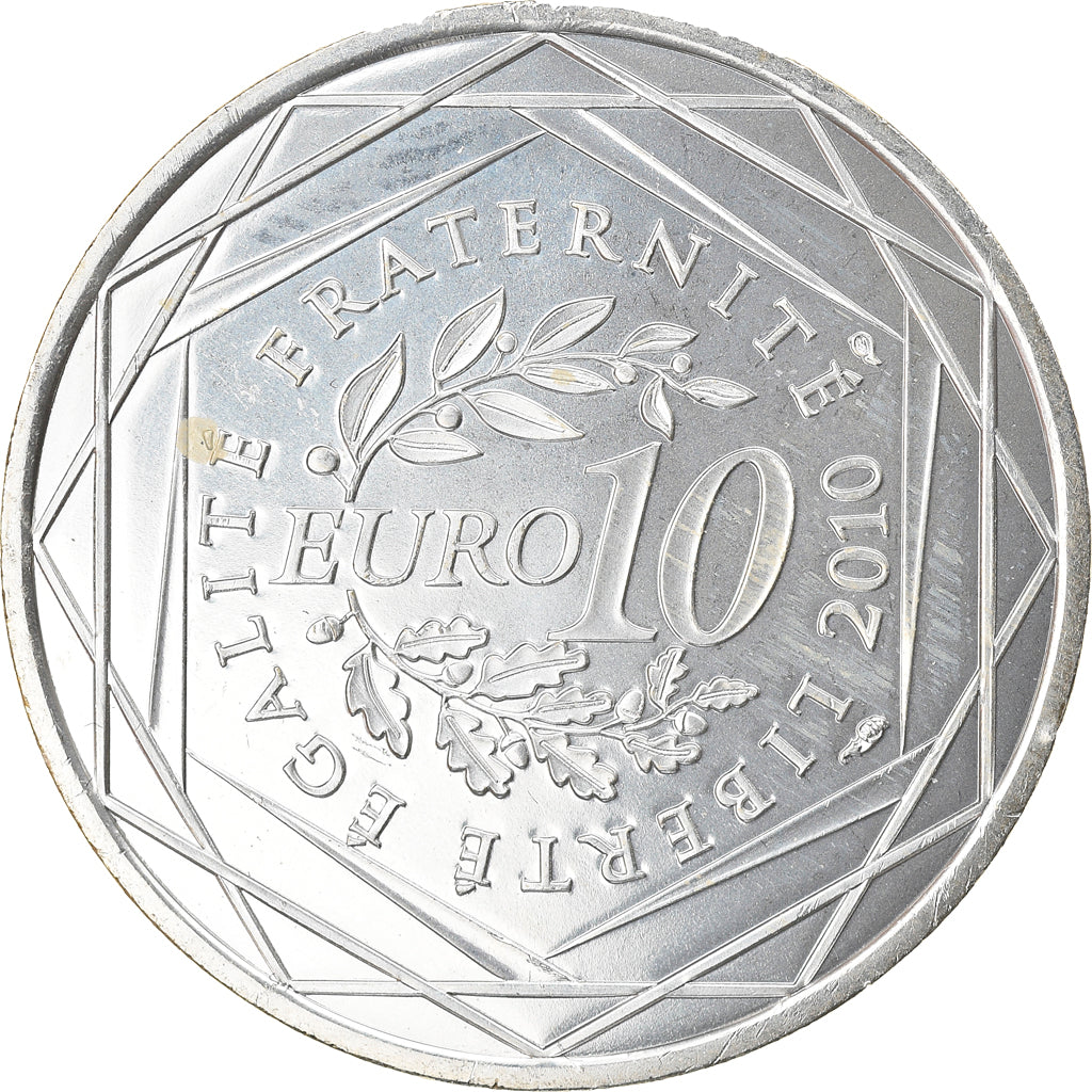 France, 10 Euro, Franche-Comté, 2010, Paris, MS(64), Silver, KM:1653