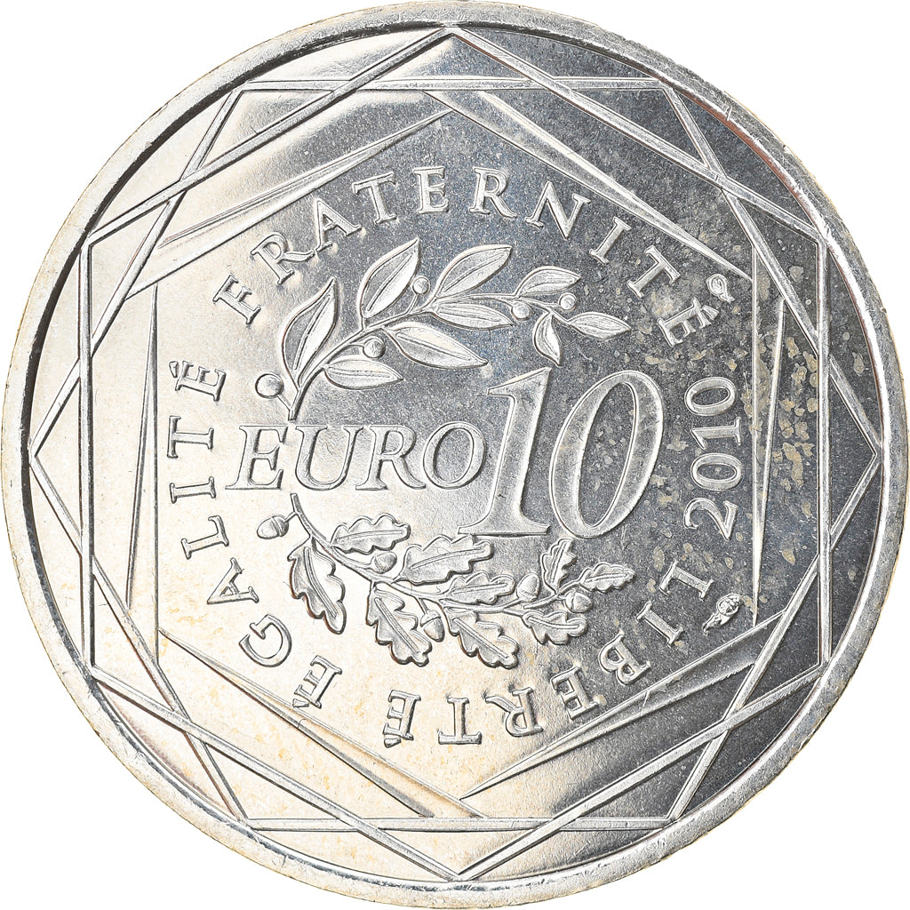 France, 10 Euro, Limousin, 2010, Paris, MS(64), Silver, KM:1660