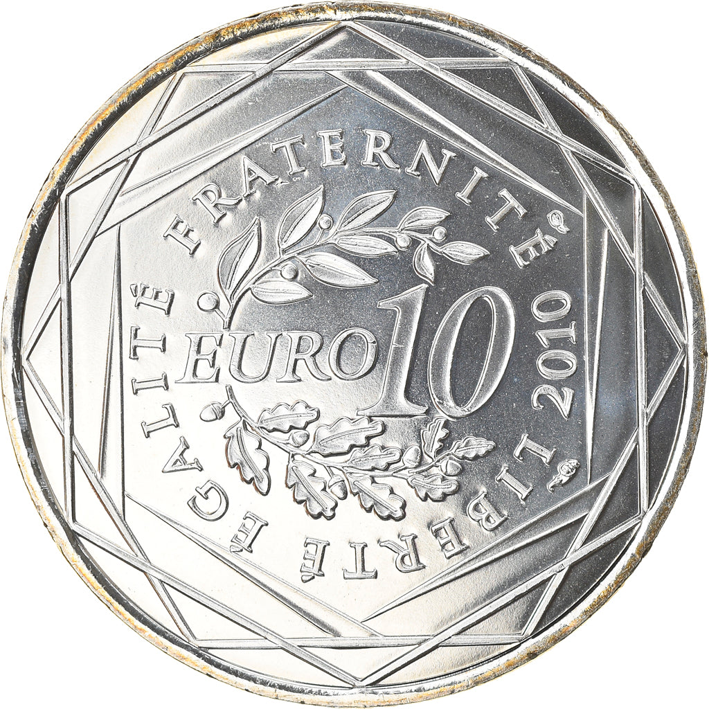 France, 10 Euro, Haute Normandie, 2010, Paris, SPL+, Argent, KM:1656