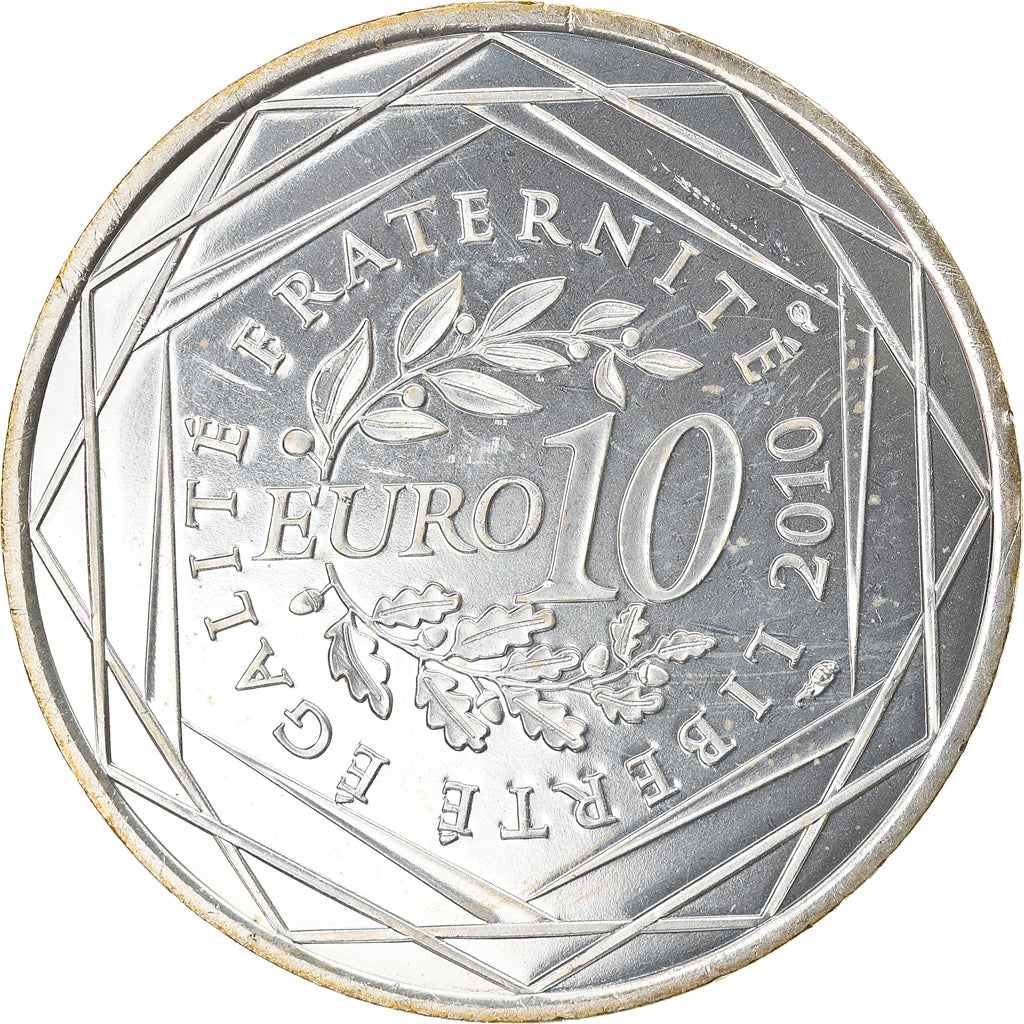 France, 10 Euro, Picardie, 2010, MS(64), Silver