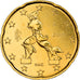 Italy, 20 Centimes, Boccioni's sculpture, 2006, golden, MS(63), Nordic gold