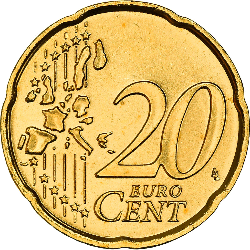 Italië, 20 Centimes, Boccioni's sculpture, 2006, golden, UNC-, Nordic gold