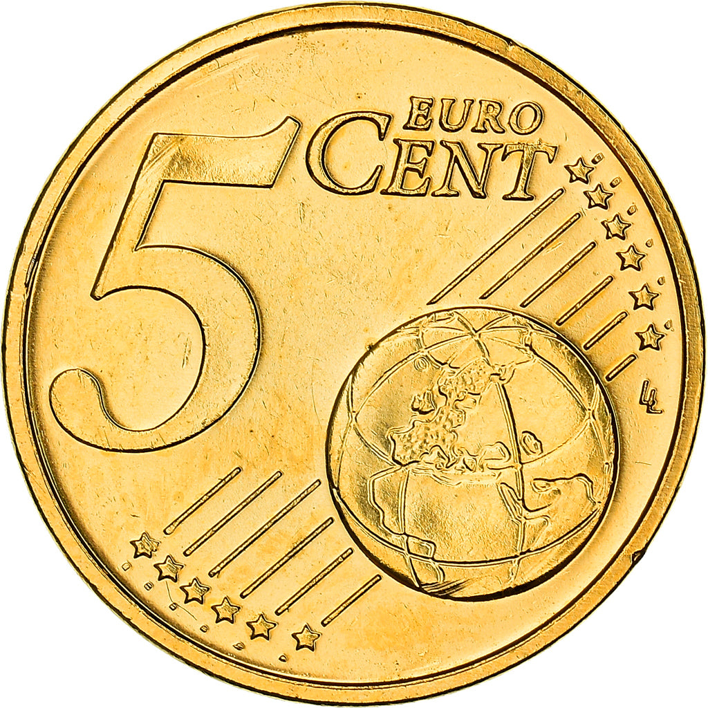 Letland, 5 Centimes, small coat of arms of the Republic, 2014, golden, UNC-