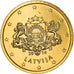 Latvia, 50 Centimes, large coat of arms of the Republic, 2014, golden, MS(63)