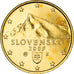 Slovaquie, 1 Cent, Kriváň, 2009, golden, SPL, Copper Plated Steel