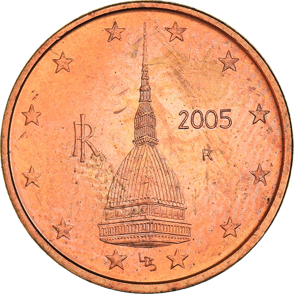 Italië, 2 Euro Cent, The Mole Antonelliana, 2005, UNC, Copper Plated Steel