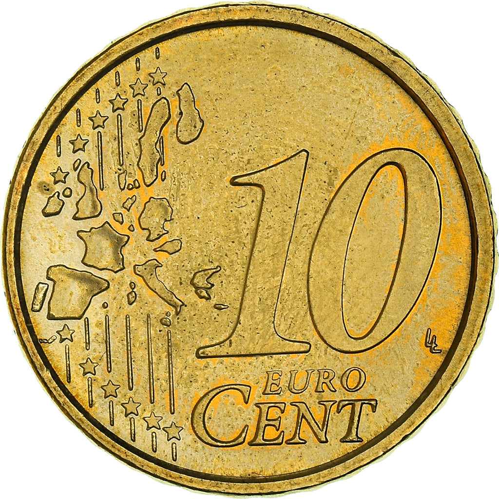 Italia, 10 Euro Cent, Birth of Venus, 2006, SC+, Nordic gold