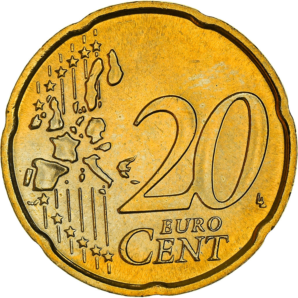 Italien, 20 Euro Cent, Boccioni's sculpture, 2006, UNZ+, Nordic gold