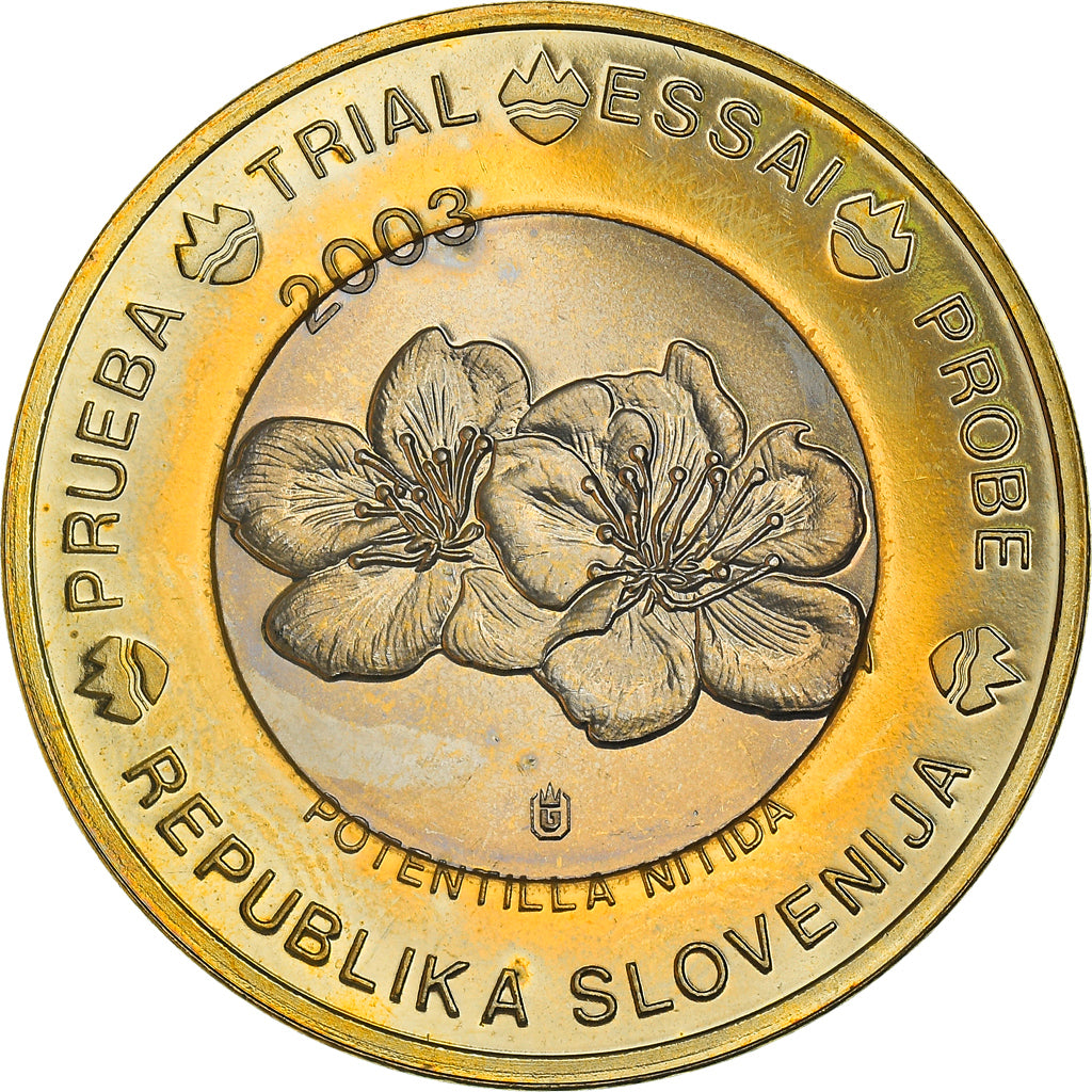Slovénie, 1 Euro, Essai 1 euro, 2003, Specimen, SPL+, Bi-Metallic