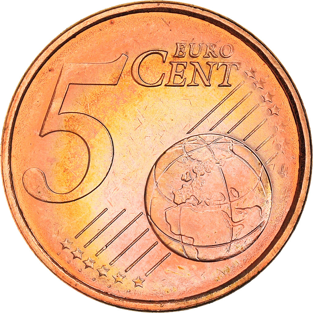 Malta, 5 Euro Cent, Mnajdra Temple Altar, 2008, MS(64), Aço Cromado a Cobre