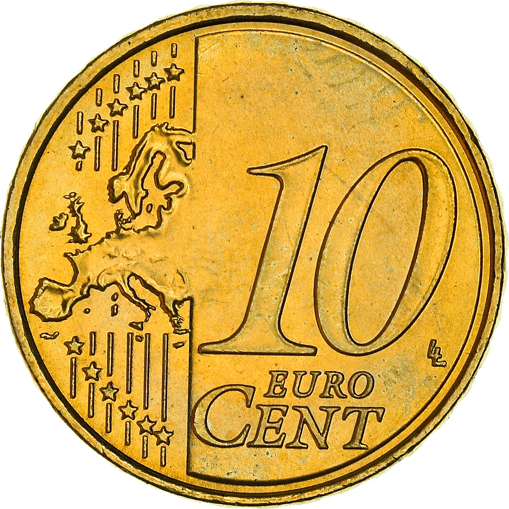 Malta, 10 Euro Cent, The arms of Malta, 2008, SC+, Nordic gold