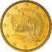 Chipre, 10 Euro Cent, Kyrenia ship, 2008, MS(64), Nordic gold