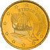 Chipre, 50 Euro Cent, Kyrenia ship, 2008, MS(64), Nordic gold