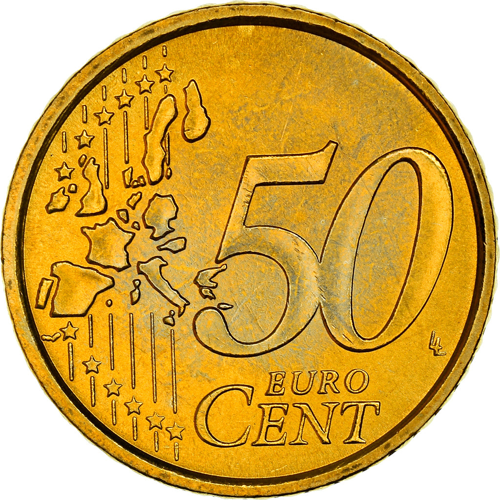 Italien, 50 Euro Cent, The Equestrian Statue of Marcus Aurelius, 2002, UNZ+