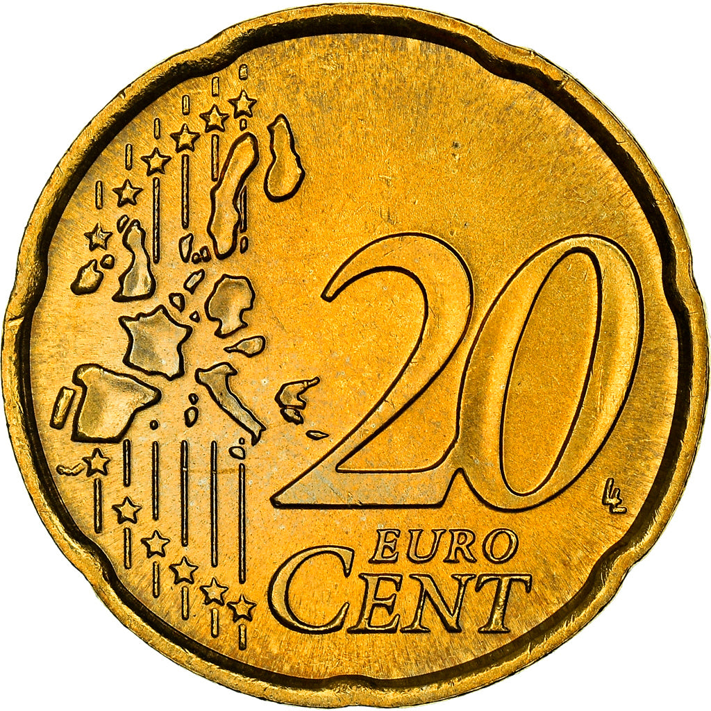 Itália, 20 Euro Cent, Boccioni's sculpture, 2006, MS(64), Nordic gold