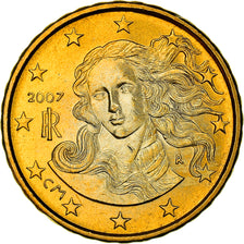 Italie, 10 Euro Cent, Birth of Venus, 2007, SPL+, Or nordique
