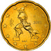 Italy, 20 Euro Cent, Boccioni's sculpture, 2002, MS(64), Nordic gold