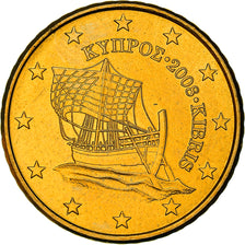 Cyprus, 50 Euro Cent, Kyrenia ship, 2008, MS(64), Nordic gold