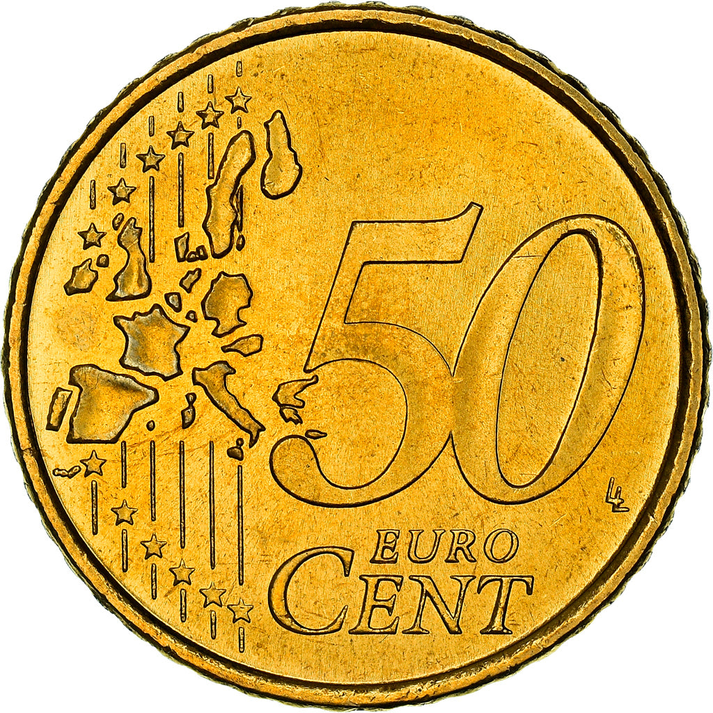Portugal, 50 Euro Cent, The second royal seal of 1142, 2002, SPL+, Or nordique