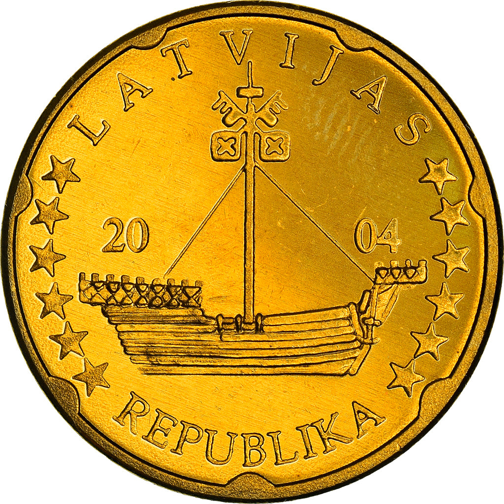 Letonia, 20 Euro Cent, Essai, 2004, unofficial private coin, SC+, Nordic gold
