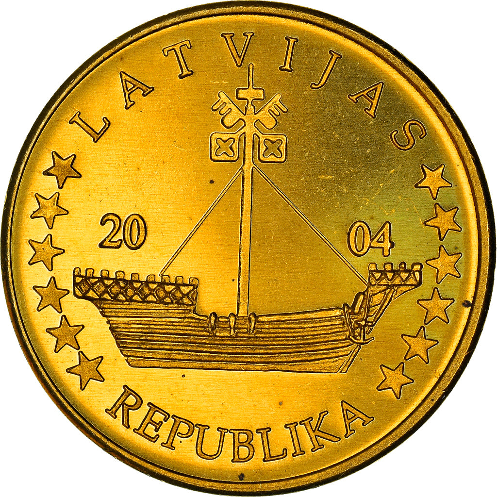 Latvia, 50 Euro Cent, Essai, 2004, unofficial private coin, MS(64), Nordic gold