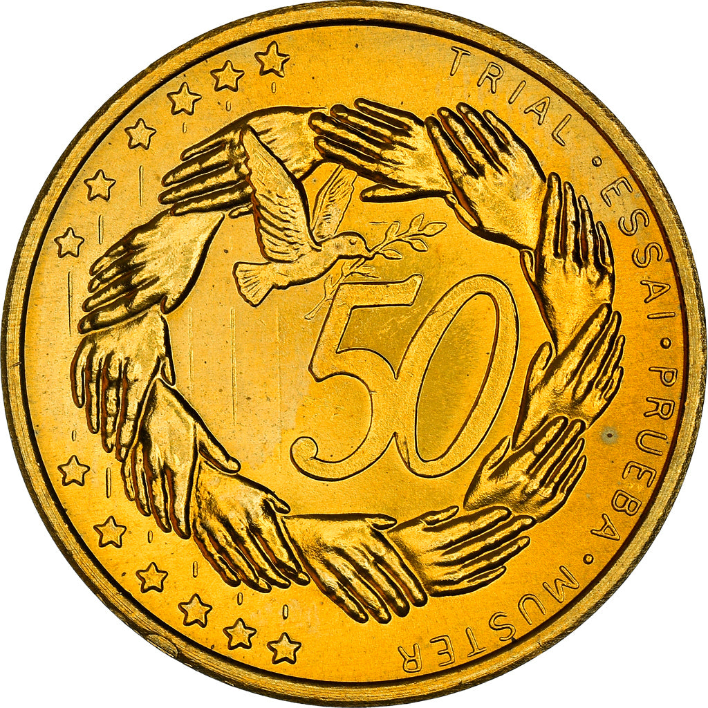 Latvia, 50 Euro Cent, Essai, 2004, unofficial private coin, MS(64), Nordic gold