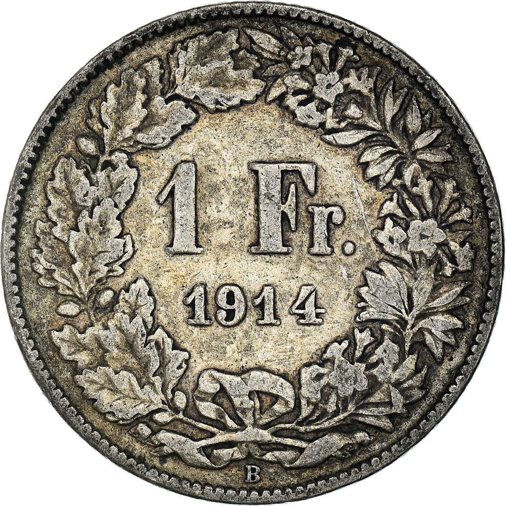 Coin, Switzerland, Franc, 1914, EF(40-45), Silver, KM:24