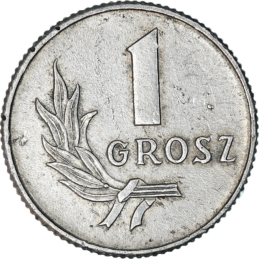Coin, Poland, Grosz, 1949, AU(50-53), Aluminum, KM:39