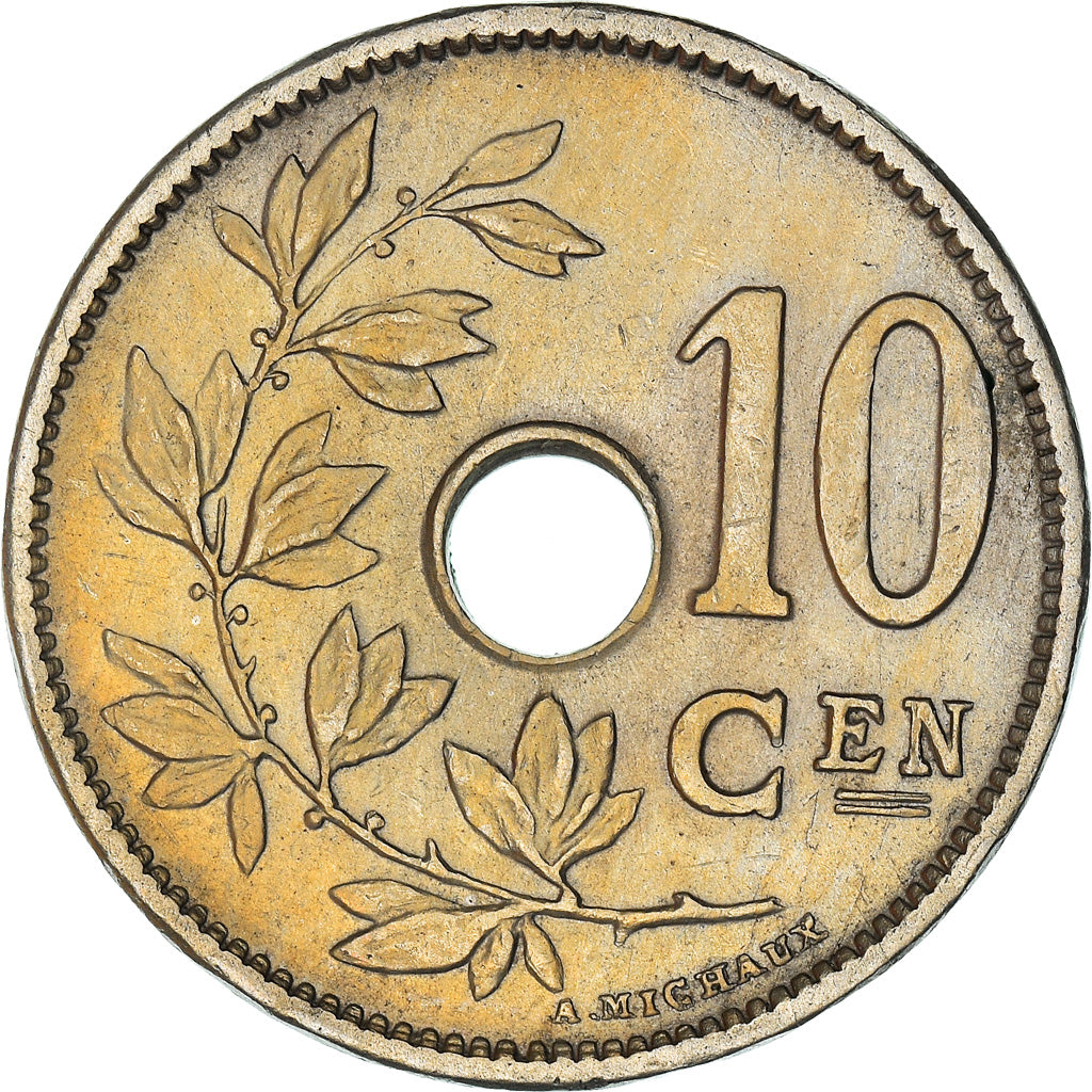 Coin, Belgium, 10 Centimes, 1920, AU(55-58), Copper-nickel, KM:86