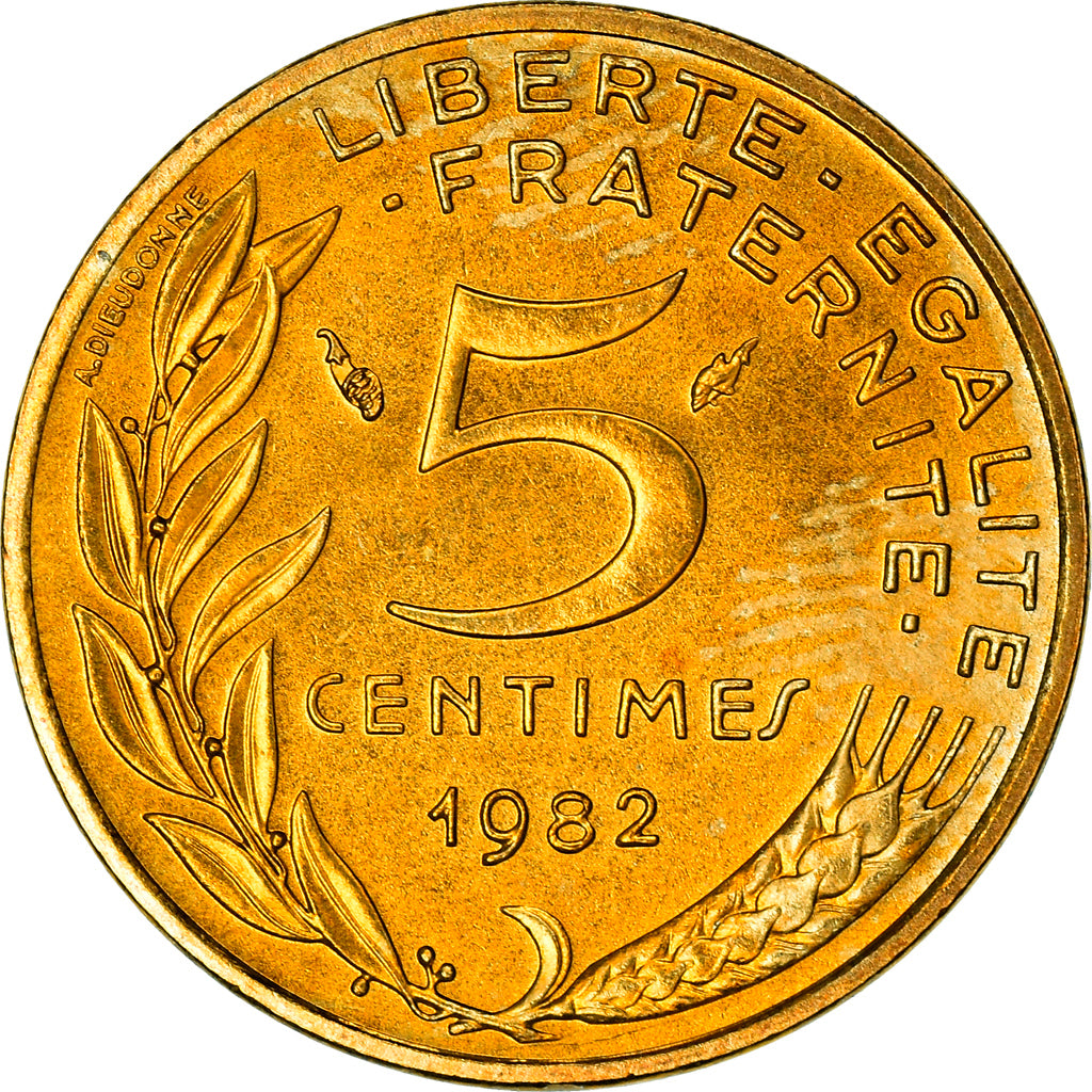 Coin, France, Marianne, 5 Centimes, 1982, Paris, FDC, MS(65-70)
