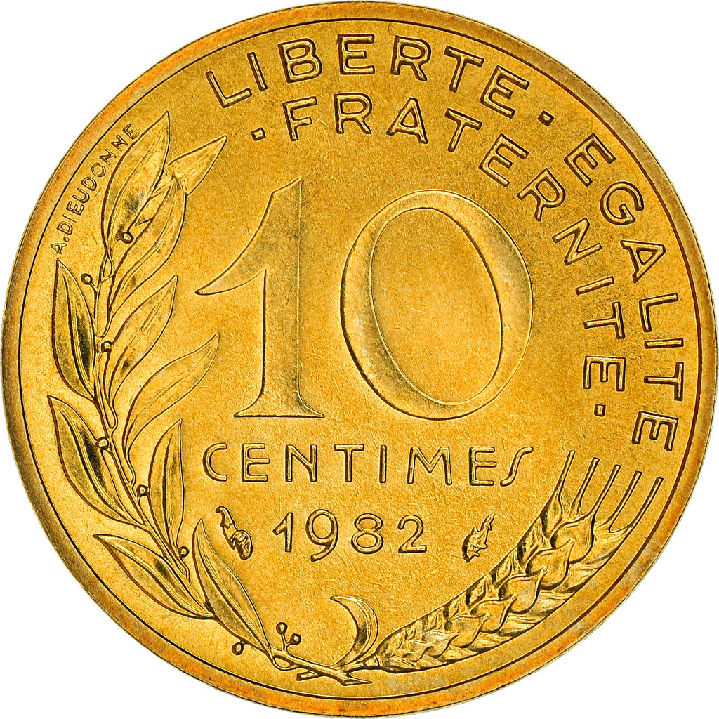 Coin, France, Marianne, 10 Centimes, 1982, Paris, FDC, MS(65-70)