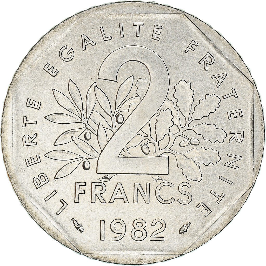 Coin, France, Semeuse, 2 Francs, 1982, FDC, MS(65-70), Nickel, KM:942.1