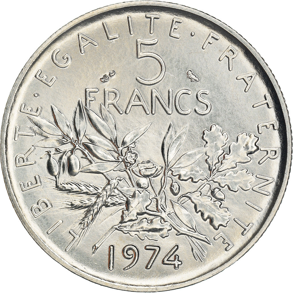 Monnaie, France, Semeuse, 5 Francs, 1974, Paris, FDC, FDC, Nickel Clad