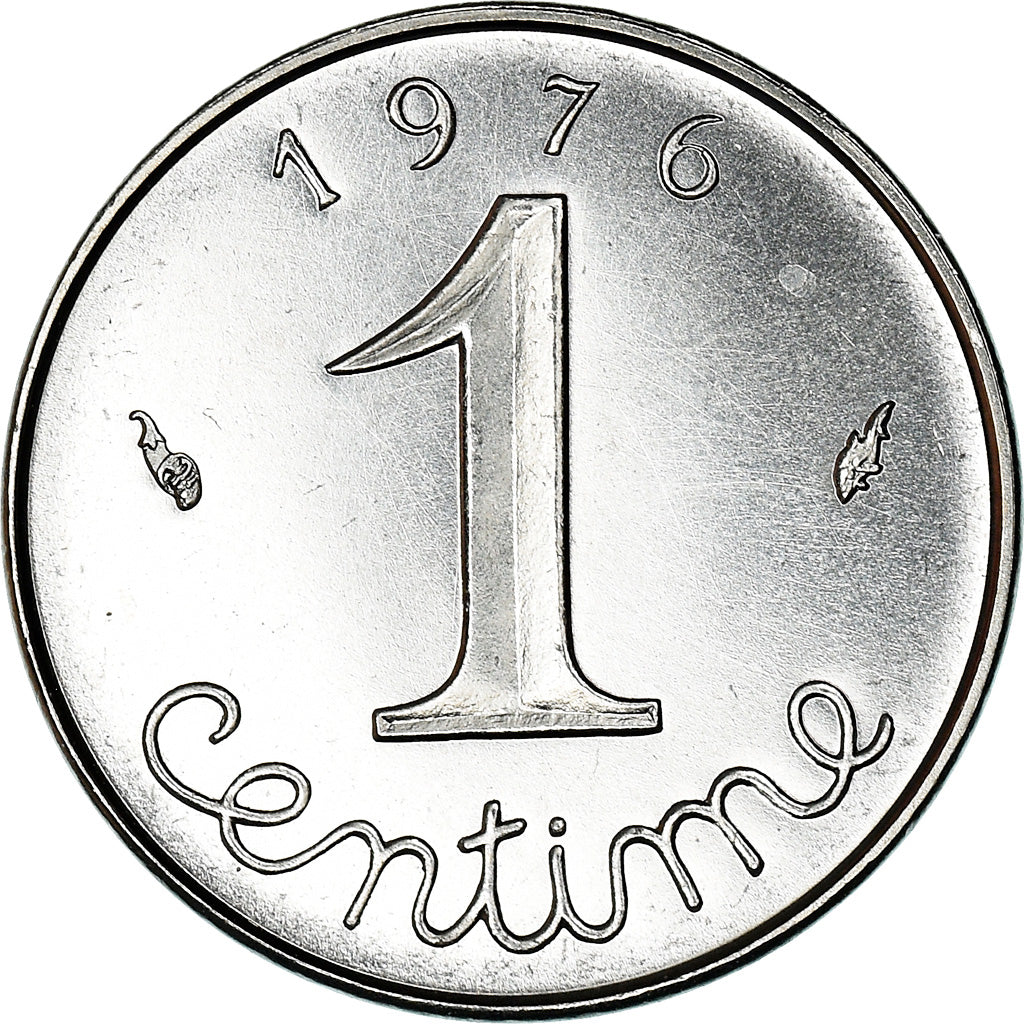 Coin, France, Épi, Centime, 1976, Paris, FDC, MS(65-70), Stainless Steel