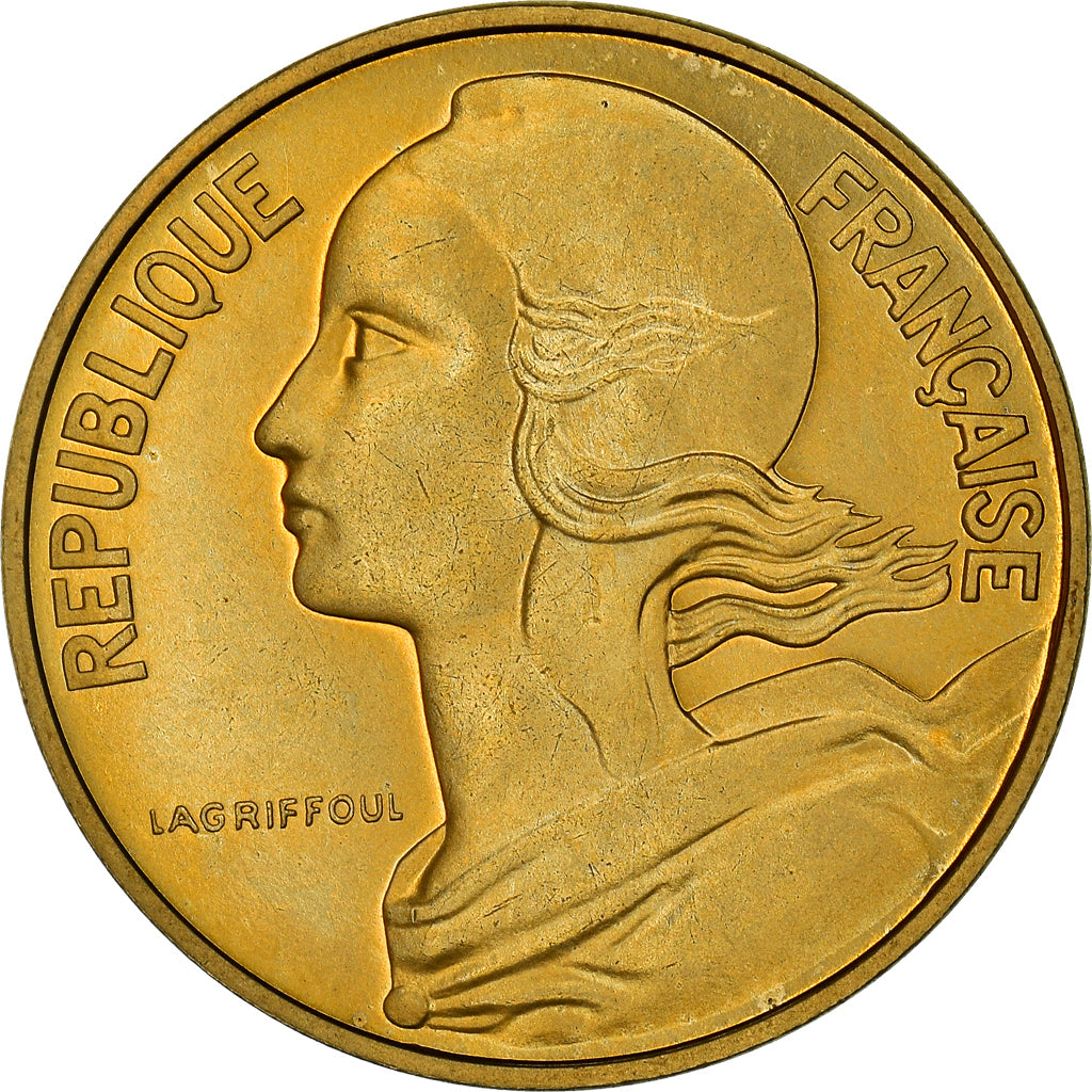 Moneta, Francia, Marianne, 10 Centimes, 1976, Paris, FDC, FDC, Alluminio-bronzo