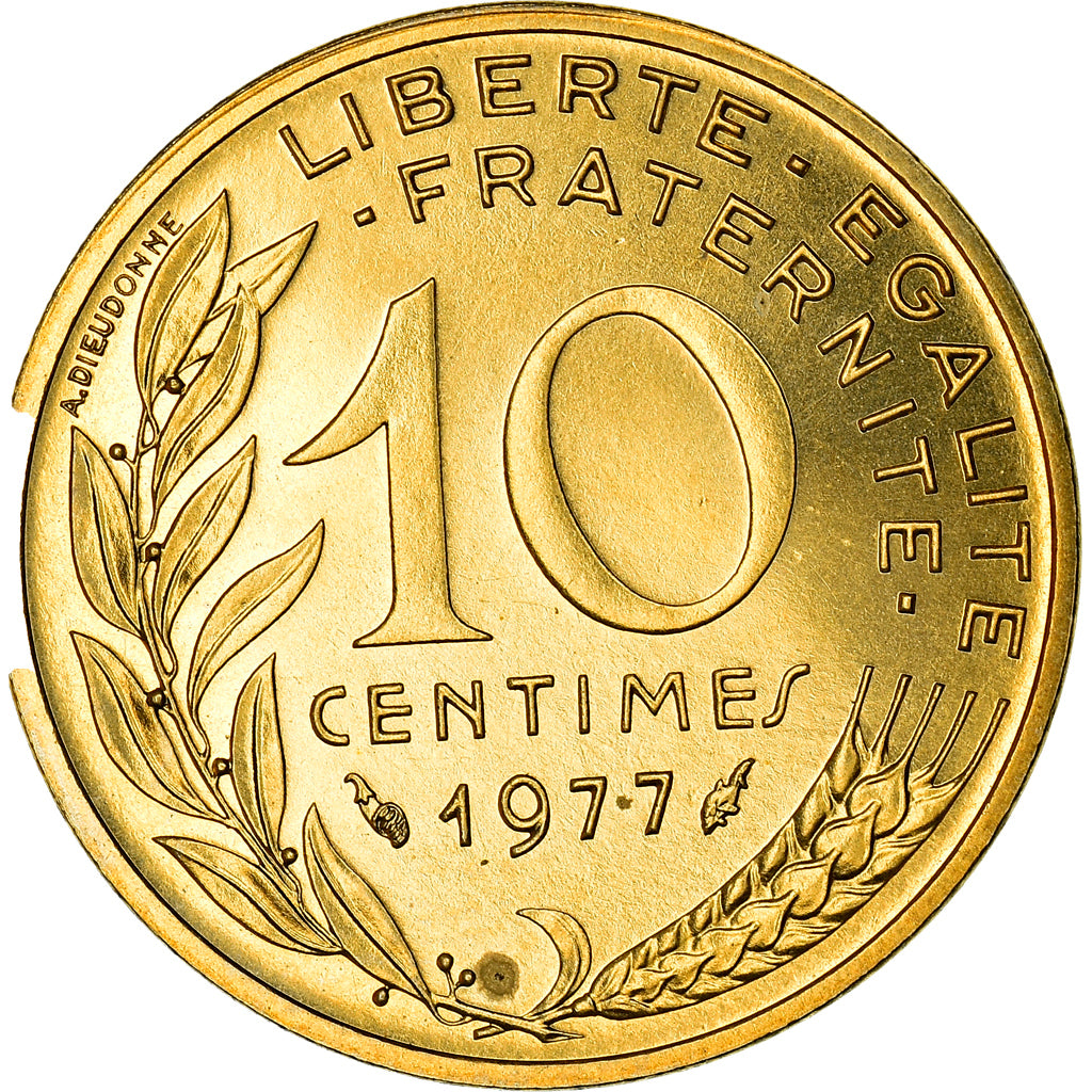 Coin, France, Marianne, 10 Centimes, 1977, Paris, FDC, MS(65-70)