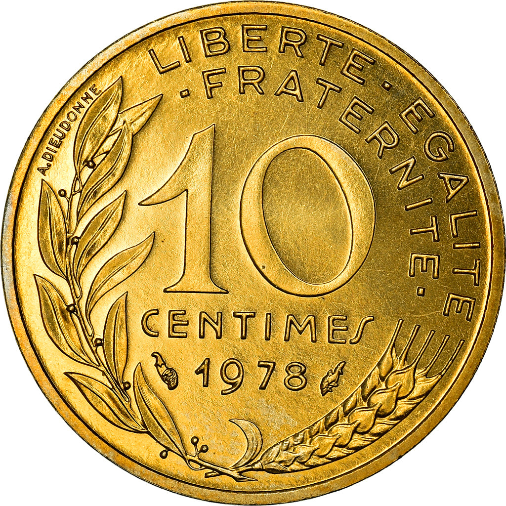 Coin, France, Marianne, 10 Centimes, 1978, Paris, FDC, MS(65-70)